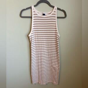 Old Navy Striped Sleeveless Tank Top Fitted Dress